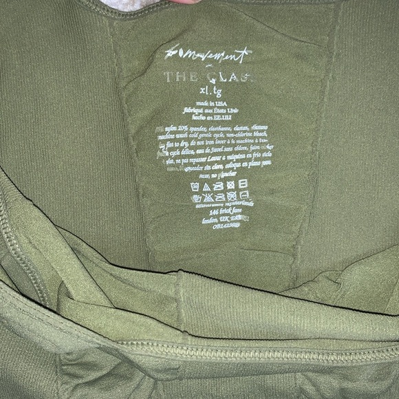 NWOT- Free People MVMT The Class- Good Karma Flare Onesie- Army Green- XL Tall - Picture 6 of 14